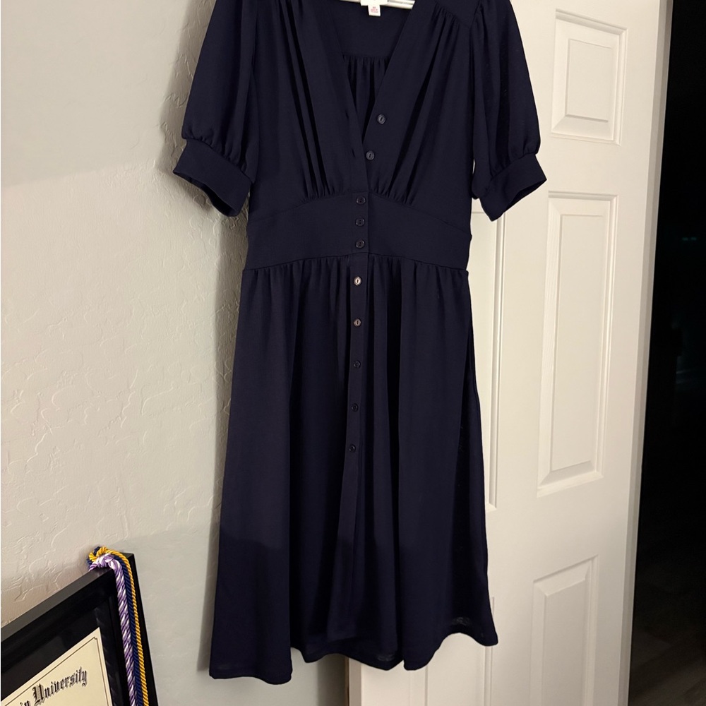 Elegant Navy Blue Women's Dress